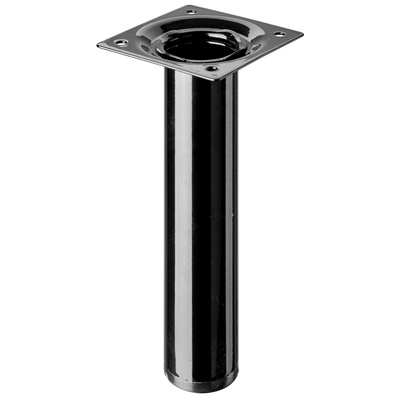 Piètements de table - modèles simples, rond, 150 x Ø 30 mm, Acier, noir