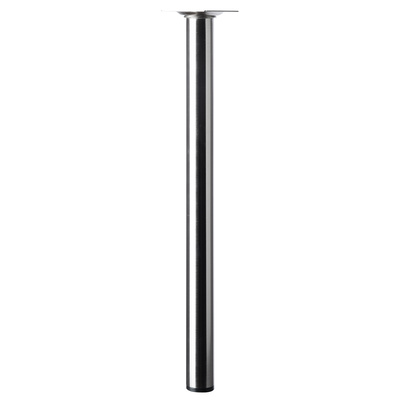Piètements de table - modèles simples, rond, 400 x Ø 30 mm, Acier, Aspect inox