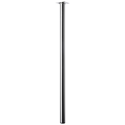 Piètements de table - modèles simples, rond, 700 x Ø 30 mm, Acier, Aspect inox
