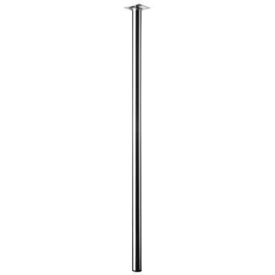 Piètements de table - modèles simples, rond, 800 x Ø 30 mm, Acier, Aspect inox