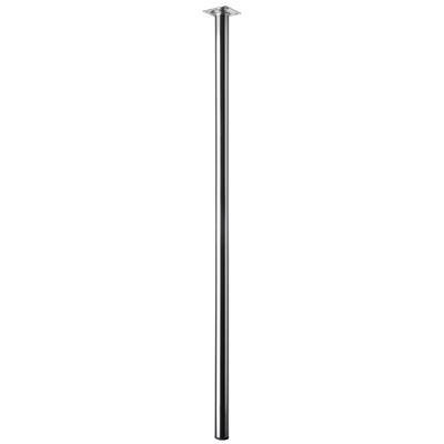 Piètements de table - modèles simples, rond, 900 x Ø 30 mm, Acier, Aspect inox