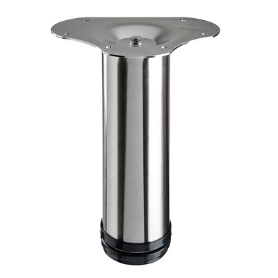 Table leg 200 230 x O 60 mm steel stainless steel look 9129123 eShop Hettich Your leading manufacturer of furniture fittings