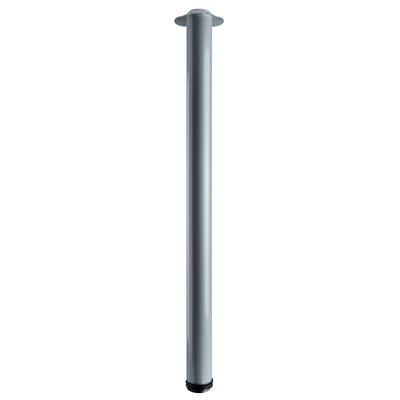 Counter and bar table leg, 1100 - 1130 x Ø 75 mm, steel, aluminium look