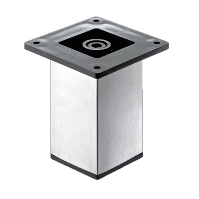 Pieds de meuble "Arytano", 100 x 50 x 50 mm, Acier, Aspect inox