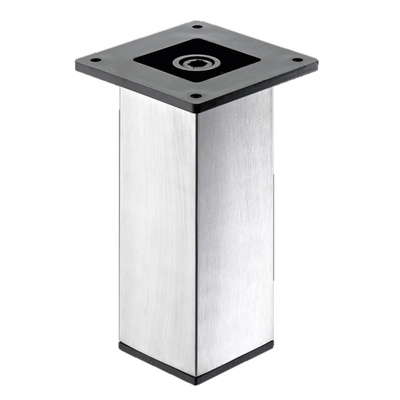 Pieds de meuble "Aryta", 150 x 50 x 50 mm, Acier, Aspect inox