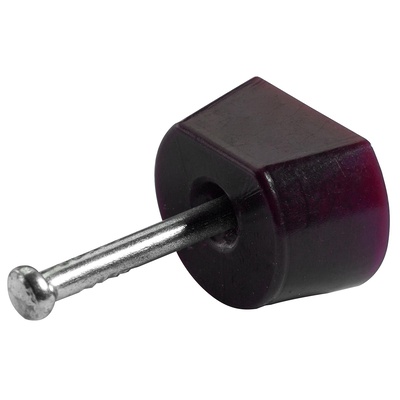 Bodenträger mit Nagelstift, 14,5 x 7,5 mm, Kunststoff, Stahl, braun