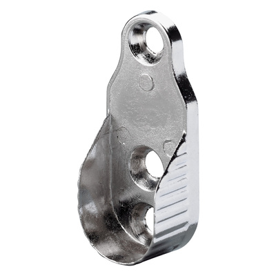 Pour tubes de penderie oval, Ø 15 / 30 mm, Zamak nickelée