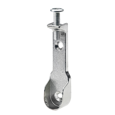 Pour tubes de penderie oval, Ø 15 / 30 mm, Zamak chromé
