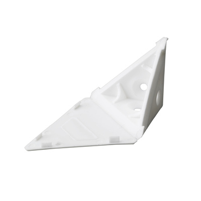 Raccord triangle, 38 x 38 x 38 mm, Plastique, blanc