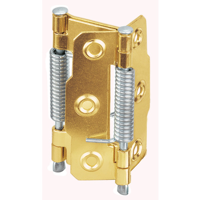 Swing door hinges, steel, brass plated