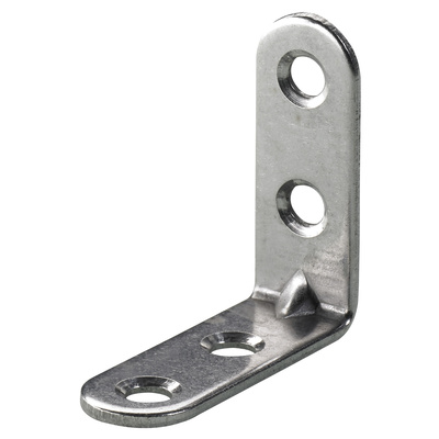 Équerre de chaise, 15 x 40 x 40 x 2 mm, Inox, mat