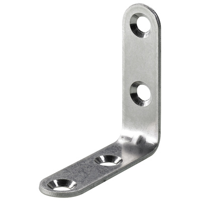 Équerre de chaise, 15 x 50 x 50 x 2 mm, Inox, mat