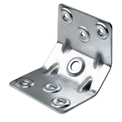 Table connecting angle, 70 x 70 x 70 x 2,5 mm, steel, galvanised