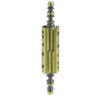 Butt hinge, 40 x Ø 9 mm, steel, brass plated