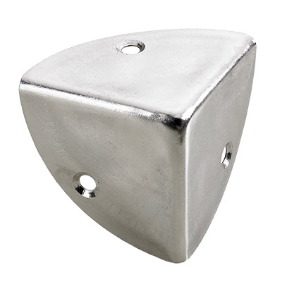 Box corners, 45 x 45 x 45 mm, steel, nickel plated