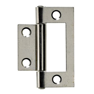 Louvre door hinge, 50 x 23 x 1,25 mm, steel, nickel plated