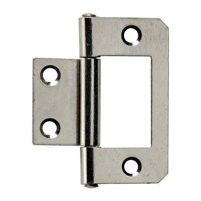 Louvre door hinge, 38 x 20 x 1 mm, steel, nickel plated