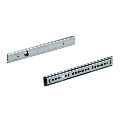 Coulisse à sortie partielle à billes de précision KA 270 / 350 pour tiroirs avec gorge de 27 mm, 225 - 350 mm, 12 kg, Acier, zingué