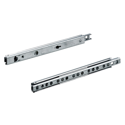 Coulisse à sortie partielle à billes de précision KA 1730/260 pour tiroirs avec gorge de 17 mm, 185 - 260 mm, 10 kg, Acier, zingué