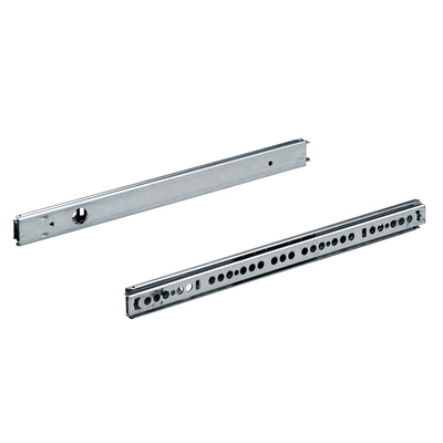 Coulisse à sortie partielle à billes de précision KA 270 / 500 pour tiroirs avec gorge de 27 mm, 315 - 500 mm, 12 kg, Acier, zingué
