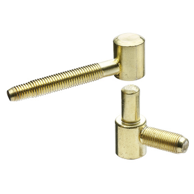 Single pivot hinge ÖNORM, 40 x Ø 16 mm, steel, brass plated