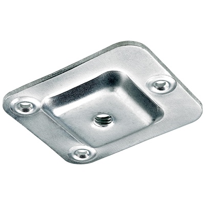 Plaque de montage, M8 x 58 x 66 mm, Acier, zingué