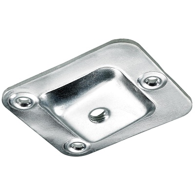 Plaque de montage, M8 x 58 x 66 mm, Acier, zingué