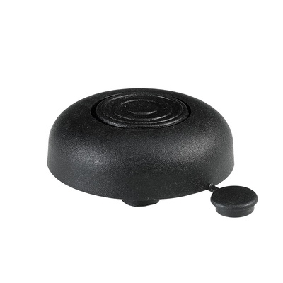 Patins avec réglage intégré, Ø 50 x 19 mm, Acier, Plastique, zingué, noir
