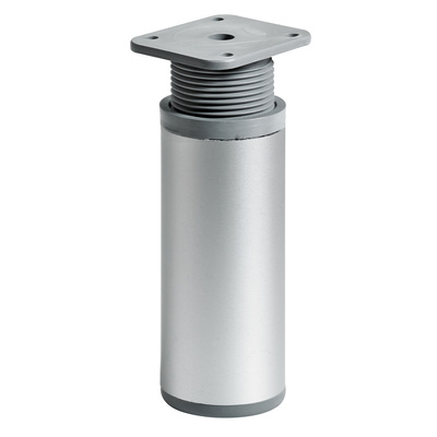 Möbelfuß, 100 - 115 x Ø 40 mm, Stahl, Aluminium Optik