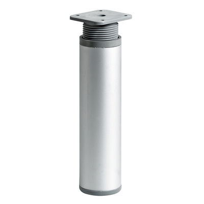 Möbelfuß, 150 - 165 x Ø 40 mm, Stahl, Aluminium Optik