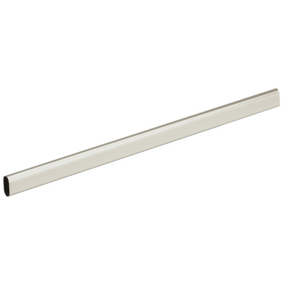 Wardrobe tube, oval, Ø 15 / 30 x 900 mm, steel nickel plated