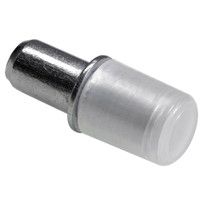 Taquets pour étagère en verre, ø 5 mm, Acier, Plastique, zingué, transparent