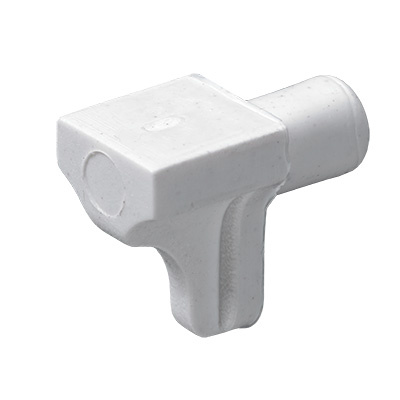 Shelf supports with pin, Plastique, blanc
