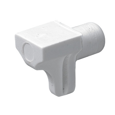 Shelf supports with pin, Plastique, blanc