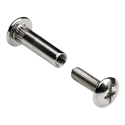 Verbindungsschraube mit Hülse, M6 30-42 mm, Stahl, vernickelt
