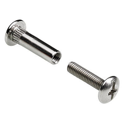 Verbindungsschraube mit Hülse, M6 36-50 mm, Stahl, vernickelt