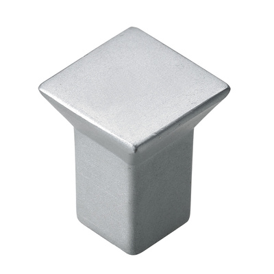 Furniture knob, 18 x 18 x 23 mm, die-cast zinc, aluminium look