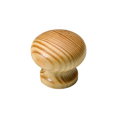 Bouton de meuble, Ø 40 x 36 mm, Bois, pin, laqué