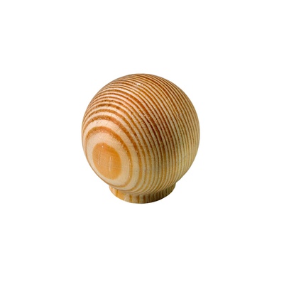 Bouton de meuble, Ø 35 x 36 mm, Bois, pin, brut