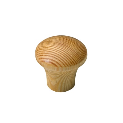 Furniture knob, Ø 29 x 28,5 mm, wood, pine, lacquered