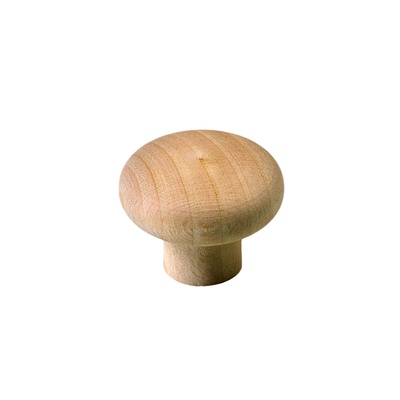 Bouton de meuble, Ø 34 x 26 mm, Bois, Hêtre, brut
