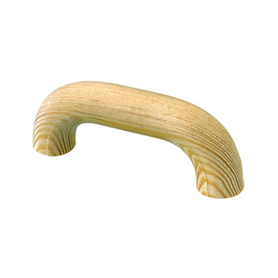 Poignée de meuble, ◘──◘ 64 mm, 80 x 16 x 33 mm, Bois, pin, brut