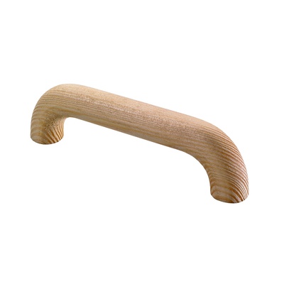 Poignée de meuble, ◘──◘ 96 mm, 112 x 16 x 33 mm, Bois, pin, brut