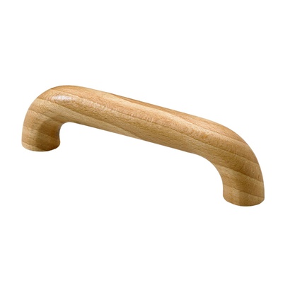 Poignée de meuble, ◘──◘ 96 mm, 112 x 16 x 33 mm, Bois, Hêtre, laqué