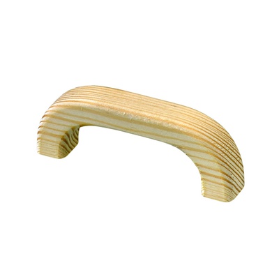 Poignée de meuble, ◘──◘ 64 mm, 76 x 14 x 28 mm, Bois, pin, brut