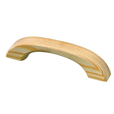 Poignée de meuble, ◘──◘ 96 mm, 119 x 17 x 28 mm, Bois, pin, brut