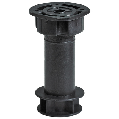 Height adjustable leg 100 120 x O 25 mm plastic black 9161670 eShop Hettich Your leading manufacturer of furniture fittings