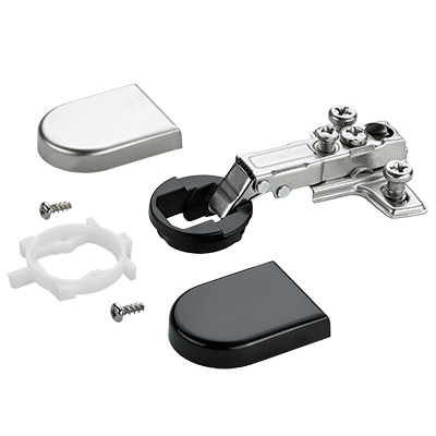 Glass door hinge with spring for overlay doors