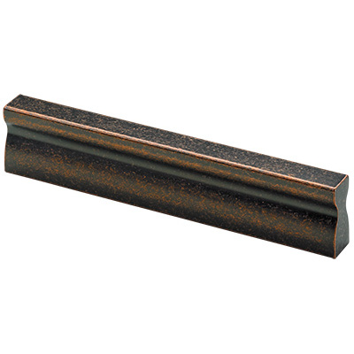 Furniture Handle, ◘──◘ 96 mm, 110 x 10 x 23 mm, aluminium, burnished, copper look