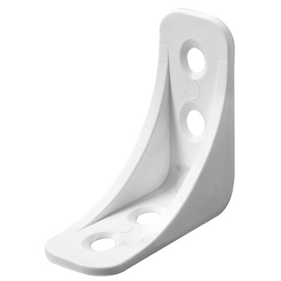 Plastic angle, 16 x 40 x 40 mm, plastic, white